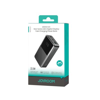 7. Joyroom JR-QP192 Star Series Mini 20000mAh 22,5W Powerbank mit Digitalanzeige - Schwarz