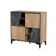 4D OVO Regal 90x38xH90 Eiche/Beton