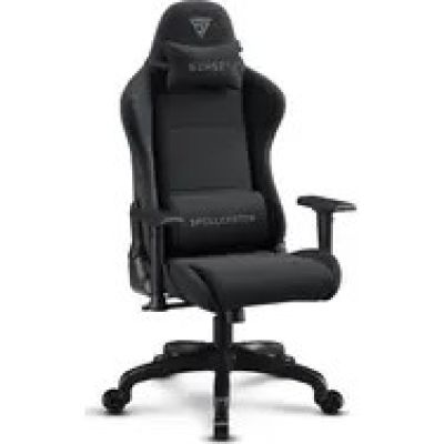 SENSE7 Spellcaster FUKU Gaming-Stuhl, schwarz, Stoffbezug, verstellbar, mit Rollen, Belastbarkeit 150 kg
