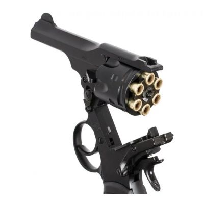 2. WEBLEY MKVI .455 Polizeirevolver, Kal. 4,5 mm, Diabolo, 6-Schuss-Patronen, 4"-Lauf, CO2 Black Ekp do17J