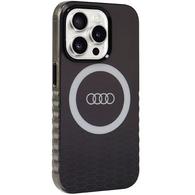 6. Audi IML Big Logo MagSafe Hülle für iPhone 15 Pro – Schwarz