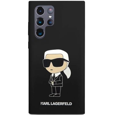 3. Karl Lagerfeld Silikon Ikonik Hülle für Samsung Galaxy S24 Ultra – schwarz
