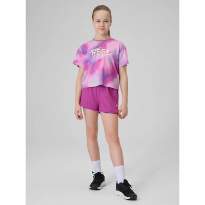 6. Schnelltrocknendes Sport-T-Shirt für Mädchen 4F 4FJRSS26TFTSF2394-90A