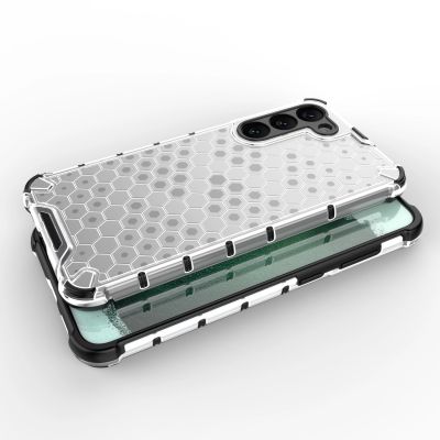 6. Wabenhülle für Samsung Galaxy S23+ gepanzerte Hybridhülle schwarz