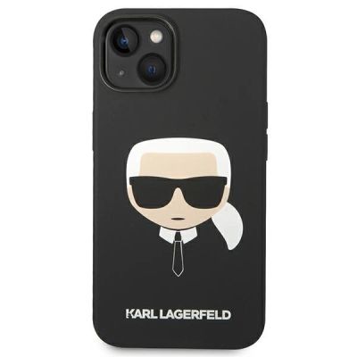 3. Karl Lagerfeld Silikon Karl's Head MagSafe Hülle für iPhone 14 Plus – Schwarz