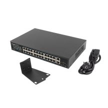 LANBERG Switch PoE Rack 19" 24x 1GB PoE+/2x GB/2x SFP 360W RSGE-24P-2GE-2S-360