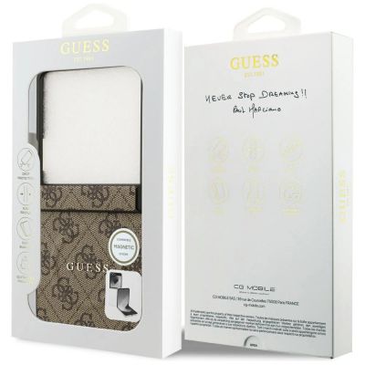8. Guess 4G Classic MagSafe Case für Samsung Galaxy Z Flip 7 - Braun