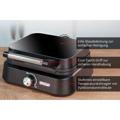 3. Unold 48275 2-Waffeleisen 1500W Schwarz