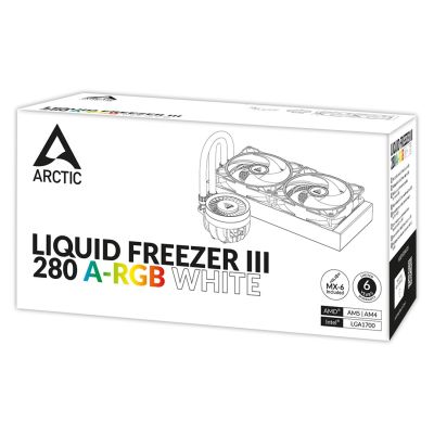 15. ARCTIC Liquid Freezer III 280 A-RGB Prozessor All-in-One Flüssigkeitskühler 14 cm Weiß 1 Stück.