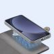 7. Dux Ducis Lawa Lederhülle für Samsung Galaxy S25+ mit abnehmbarer magnetischer Brieftasche – Grau