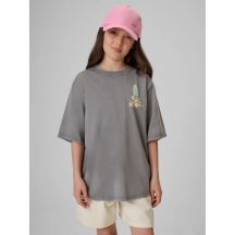 Lockeres T-Shirt mit Aufdruck für Mädchen 4F 4FJRSS26TTSHF3980-25S