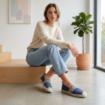 4. Espadrilles für Damen, blau, Potocki PY16373