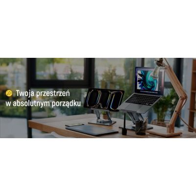 22. Wozinsky WRS-CPY84SS Laptop- und Tablet-Ständer aus Aluminium + gratis Smartphone-Ständer – Silber