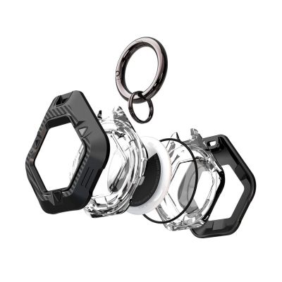 4. Tech-Protect Defense Case für Apple AirTag 1/2 - Schwarz