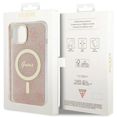 8. Guess IML 4G MagSafe Hülle für iPhone 15 / 14 / 13 – Rosa