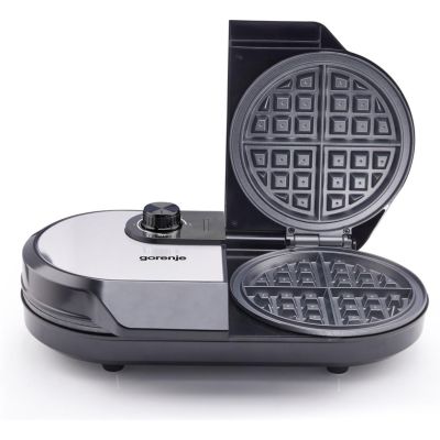 8. Gorenje Mini-Grill, Elektrogrill, Waffelplatte, WM1400SB, 1400 W, Durchmesser 18 cm, Schwarz