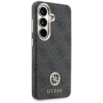 4. Guess 4G Strass-Logo-Hülle mit MagSafe-Funktion für Samsung Galaxy S26+ - Schwarz