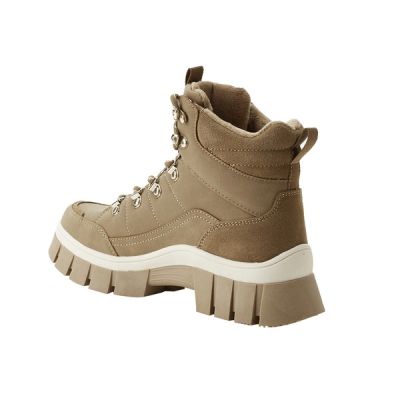 4. Lee Cooper Damen-Winterstiefel, braune, gefütterte Stiefeletten