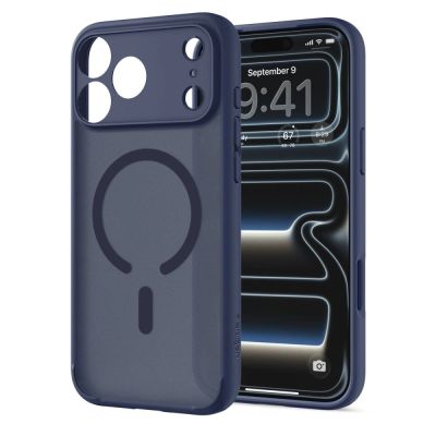 3. Spigen Ultra Hybrid MagSafe Hülle für iPhone 18 Pro / 17 Pro – Dunkelblau
