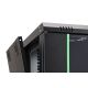 15. DYNAmic 19" 9HE Wand-Netzwerkschrank 600x450 mm, Glastür, schwarz, ungeteilt, montiert, 60 kg