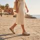 8. Beige Keilsandalen für Damen Rieker 629X8-60