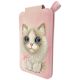 2. Nimmy Neue magnetische Geldbörse mit großen Augen und niedlichen Haustieren 2.0 Katze mit Handyhalterung – Rosa