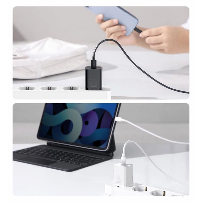 17. Baseus Super Si 1C Schnellladegerät USB Typ C 20 W Power Delivery blau (CCSUP-B03)
