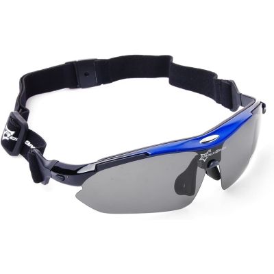 3. Rockbros polarisierte Sonnenbrille, 5 Gläser, blau