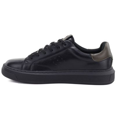 3. Herren-Sportschuhe aus Leder, schwarze Sneaker Big Star UU174291