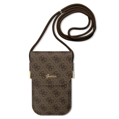 Guess 4G Metal Script Logo Handtasche – braun