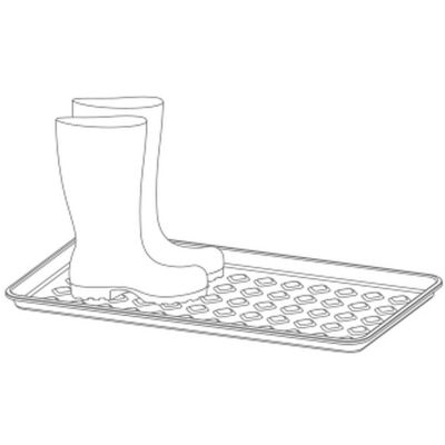 9. Schuhablage mit Abtropfkissen, schwarz, Prosperplast