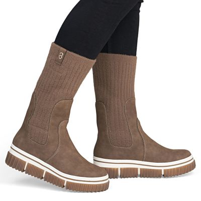 7. Braune Damen-Ankle-Boots mit Socke, Rieker Y6350-24