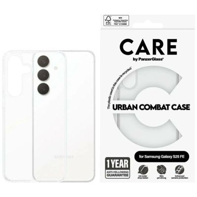 CARE by PanzerGlass Flagship Urban Combat Hülle für Samsung Galaxy S25 FE - Transparent