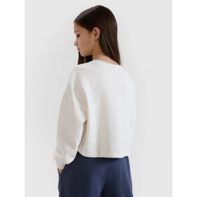 4. Mädchen-Sweatshirt ohne Kapuze, 4F 4FJWSS25TSWSF1483-11S