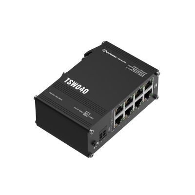 5. Teltonika NETWORKS TSW040 8-Port PoE+ Switch Unmanaged Fast Ethernet (10/100) PoE-Unterstützung Schwarz