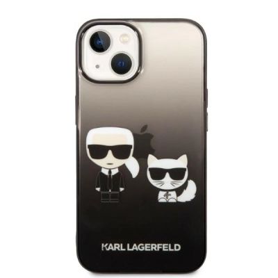 3. Karl Lagerfeld KLHCP14MTGKCK iPhone 14 Plus 6,7" Hardcase schwarz / schwarz Gradient Ikonik Karl & Choupette