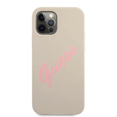 3. Guess GUHCP12MLSVSGP iPhone 12/12 Pro 6.1" grau rosa/grau rosa Hardcase Silikon Vintage