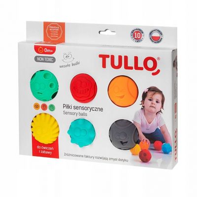 Sensorische Bälle Smileys 6 Stück AM Tullo bunt 462
