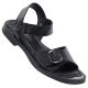 Schwarze Damen-Ledersandalen Vinceza 26-62303