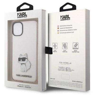 8. Karl Lagerfeld KLHCN61HNCHTCP iPhone 11 / Xr 6.1" pink/pink Hardcase Ikonik Choupette
