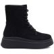2. Schwarze Wildleder-Ankle-Boots für Damen mit dickem Plateau, Modell M.Daszyński SA257-1