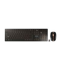 CHERRY DW9100 Wireless SLIM Maus & Tastatur EU schwarz/braun