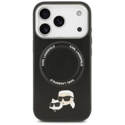 3. Karl Lagerfeld Karl & Choupette Pins MagSafe Hülle für iPhone 17 Pro - Schwarz