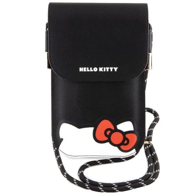 2. Hello Kitty Leder Hiding Kitty Cord Tasche – Schwarz