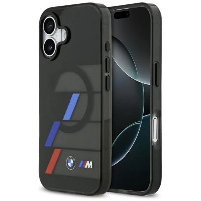 BMW M IML Metallknöpfe, dreifarbige Linien, MagSafe-Hülle für iPhone 17 - Schwarz