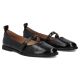 5. Schwarze Damen-Ballerinas aus Leder mit Gürtel, Filippo DP7742