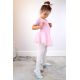 6. Jr Nazo Leder Tanzballettschuhe mit Gummibändern Weiß