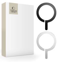 MagSafe Tech-Protect MetalRing universal magnetisch - schwarz / silber (2 Stück)