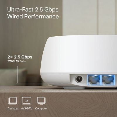 4. TP-Link DECO BE25 (3er-Pack) Mesh-WLAN-System Dualband (2,4 GHz/5 GHz) Wi-Fi 7 (802.11be) Weiß 2 Innengeräte