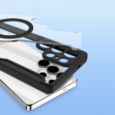 2. Dux Ducis Skin X Pro Hülle für Samsung Galaxy S25 Ultra mit MagSafe und Geldbörse – Schwarz